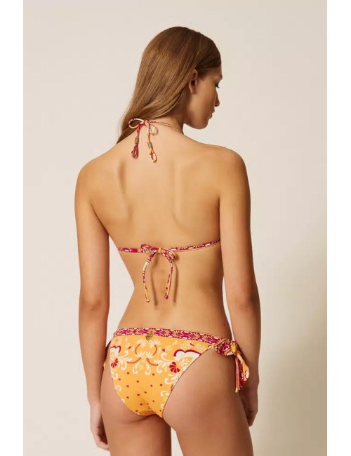 Twinset - bikini triangolo e slip tanga fiocchi