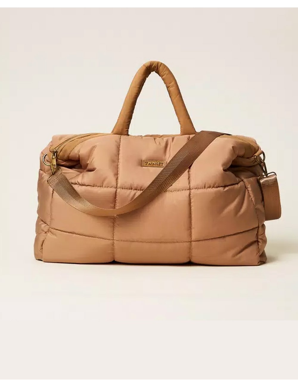 Twinset - borsone trapuntato con tracolla 252li7abb 00044 camel