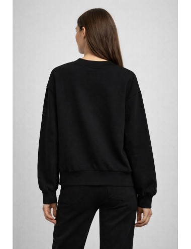 Ermanno scervino - felpa in cotone d474m607lem 95708 nero