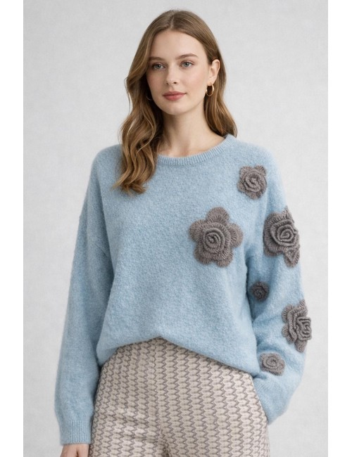 Pho firenze - maglia alpaca 4324016 angel ash