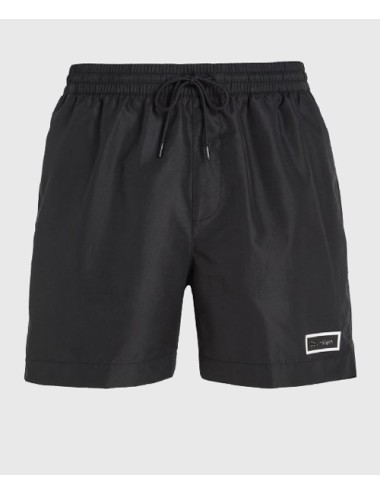 Pantaloncini da bagno con cordoncino medio - core solids km0km00812-beh black