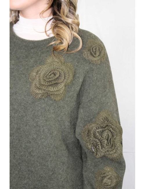 Pho firenze - maglia alpaca 4324016s military