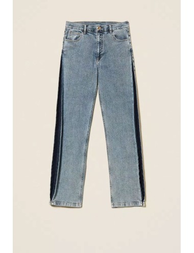 Twinset - pantalone bic.light denim/dark 252li2hbb 12680