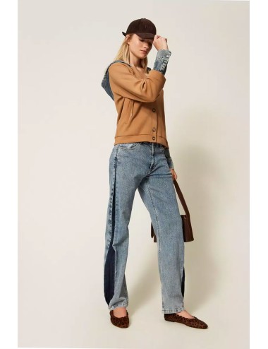 Twinset - pantalone bic.light denim/dark 252li2hbb 12680