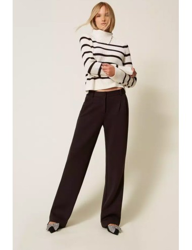 Twinset - pantalone black chocolate 252li2lcc 11054