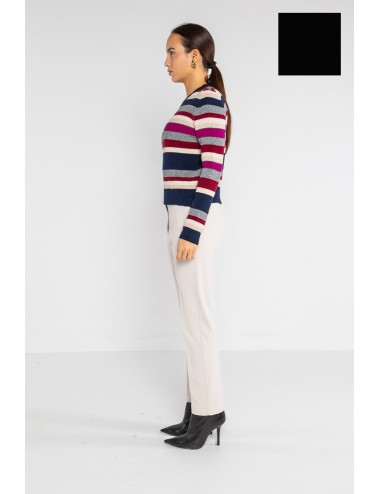 Lokita - pantalone dritto in punto milano 1283 lok022 nero