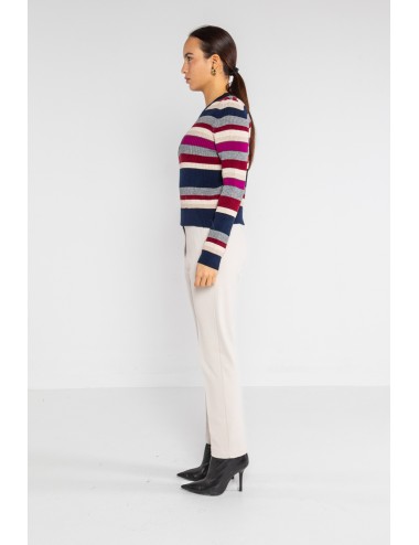 Lokita - pantalone dritto in punto milano 1283 lok022 avorio