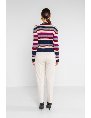 Lokita - pantalone dritto in punto milano 1283 lok022 avorio