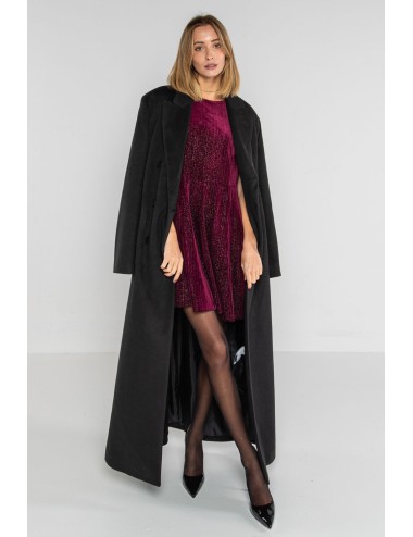 Lokita - cappotto lungo over doppiopetto 1194 lok07892 nero