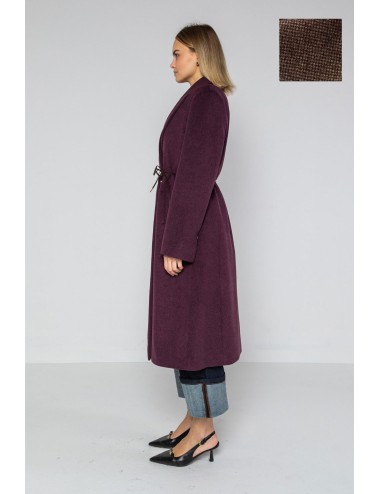 Lokita - cappotto lungo tessuto diagonale  bicolor 1194 lok07893 beige