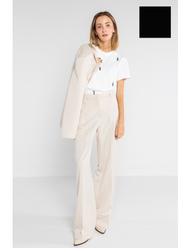 Lokita - pantalone palazzo basic in poly viscosa 1194 lok07905 nero