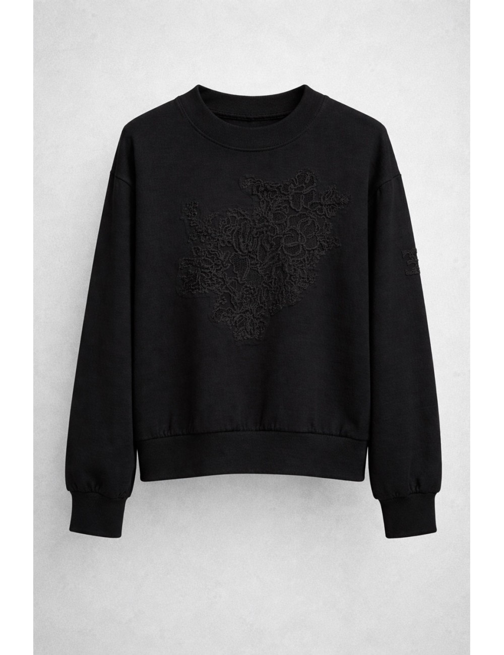 Ermanno scervino - felpa in cotone d474m607lem 95708 nero