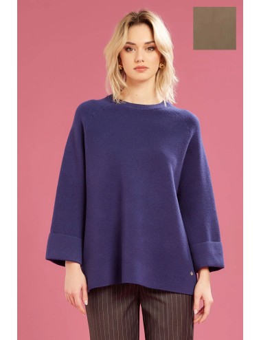 Fresh flower - girocollo maglia chiusa ff651 tortora