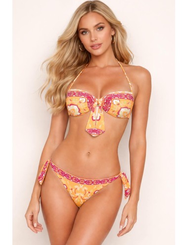 Twinset - bikini fascia con slip tanga fiocchi