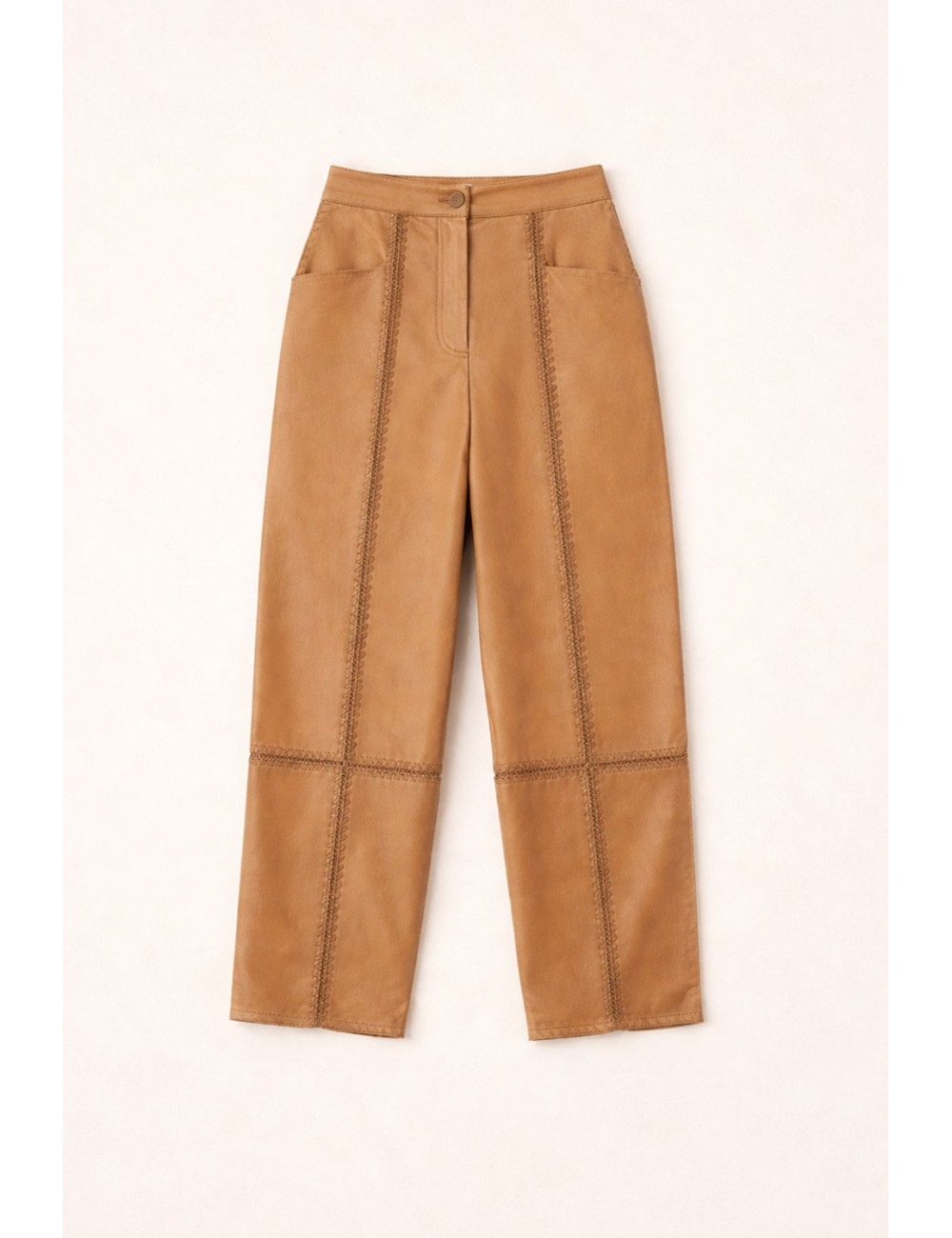 Twinset - pantalone con bordi laterali ricamati