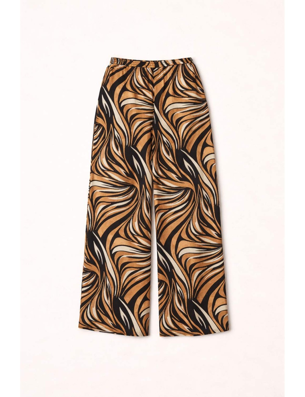 Twinset - pantalone largo fantasia zebra