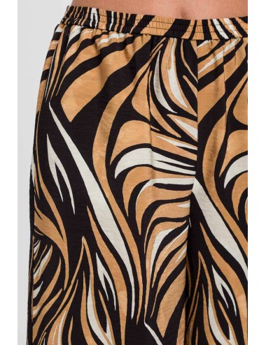 Twinset - pantalone largo fantasia zebra