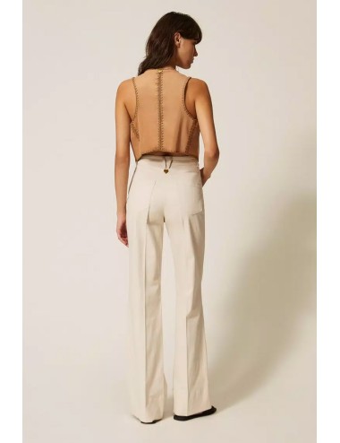 Twinset - pantaloni wide leg in bull