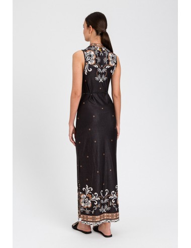 Twinset - abito lungo smanicato st. foulard