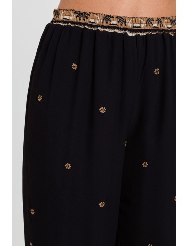 Twinset - pantalone palazzo stampa foulard