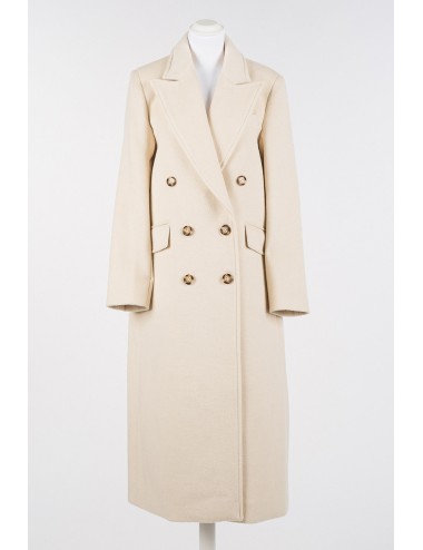 Twinset - cappotto lungo doppiopetto in panno 252li2bbb 12539 sandshell