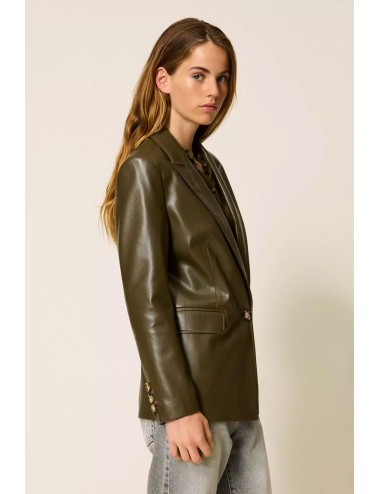 Twinset - giacca blazer effetto pelle 252li2eaa 12655