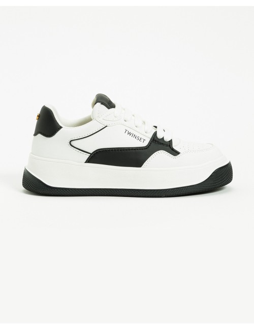 Twinset - sneaker bic. off white nero 252lip012 10988