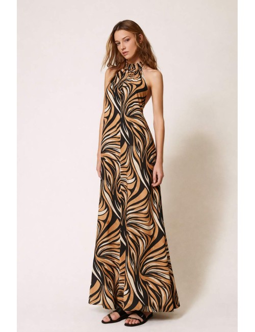 Twinset - abito lungo smanicato