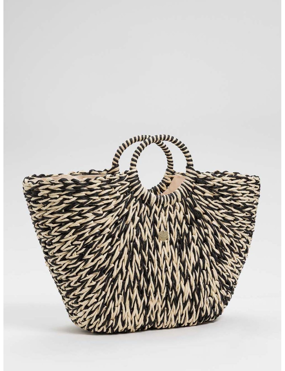 Twinset - tote a cestino con intreccio effetto paglia 261lm8add 11946