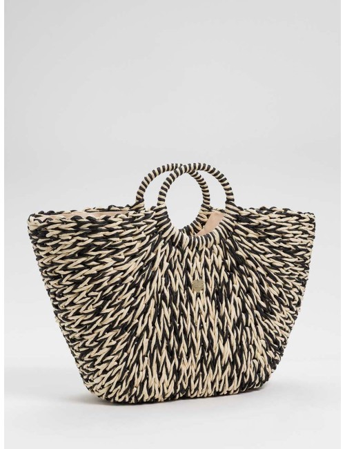 Twinset - tote a cestino con intreccio effetto paglia 261lm8add 11946