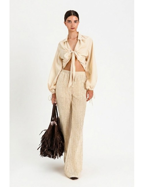 Twinset - pantalone bell bottom 261lm2bbb 00526