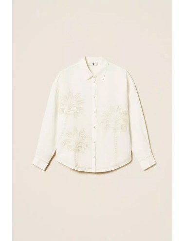 Twinset - camicia m/l con ricamo 261lm2maa 13584