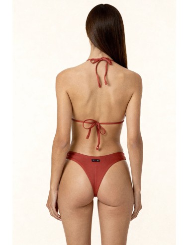 Mefui - bikini triangolo alto con slip fisso red clay mf26-sw0100rc