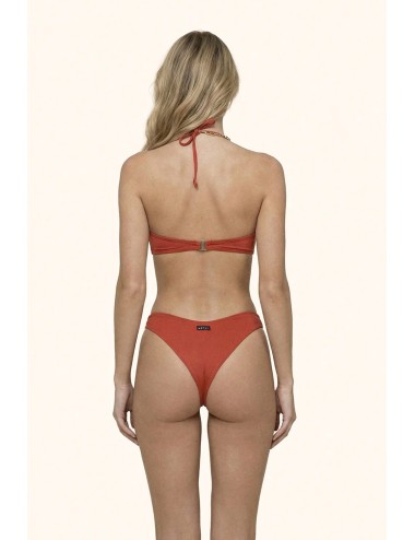 Mefui - bikini reggiseno ferretto e slip fisso red clay mf26-sw0102rc