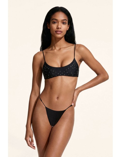 Mefui - bikini top fisso e slip fisso black mf26-sw0131bk