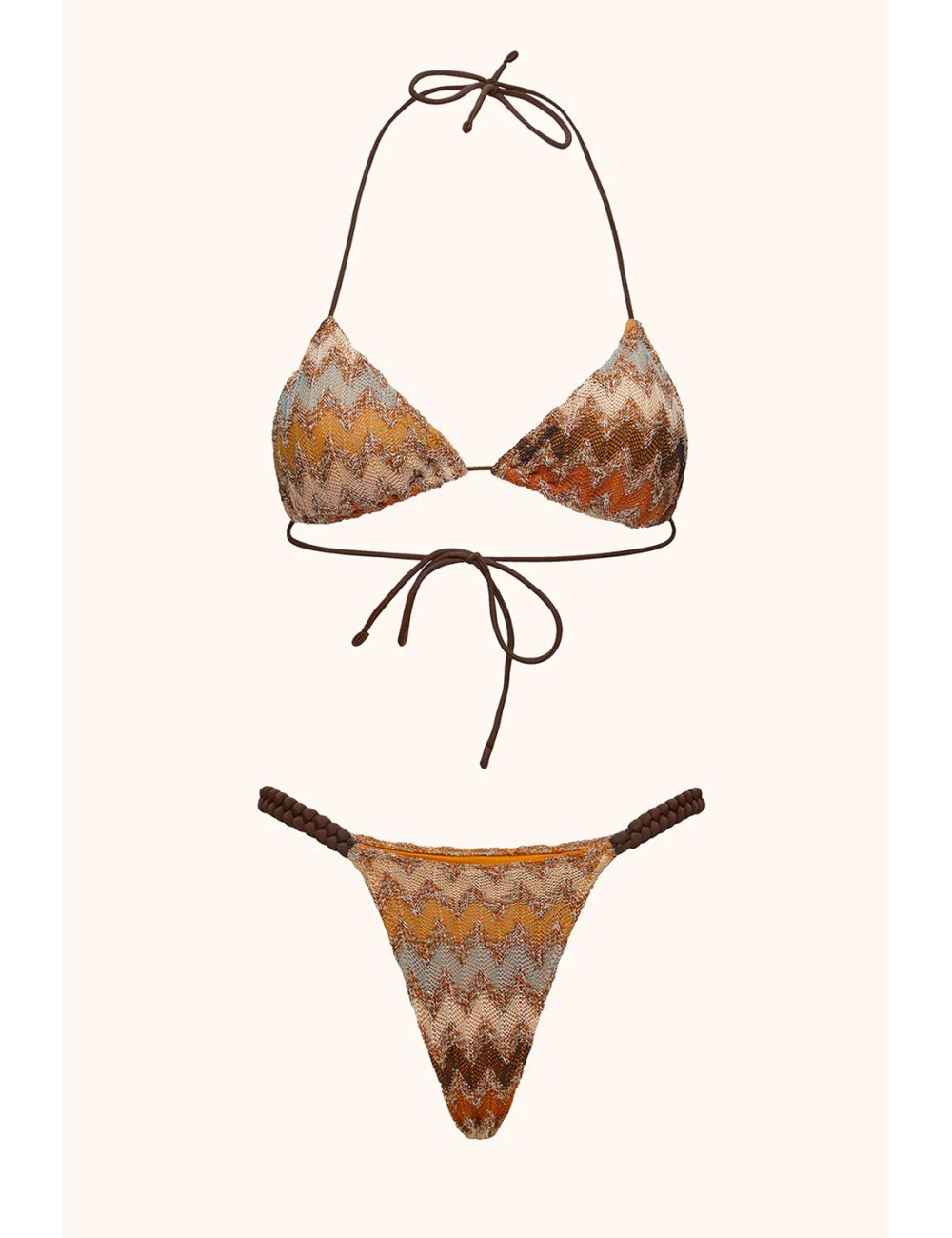 Mefui - bikini triangolo con slip fisso multicolor mf26-sw0400mc