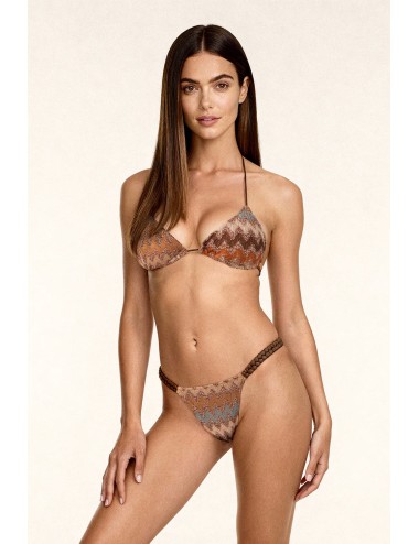 Mefui - bikini triangolo con slip fisso multicolor mf26-sw0400mc