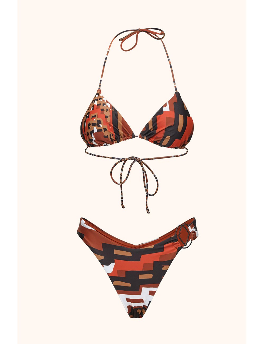 Mefui - bikini triangolo con slip fisso fantasia mf26-sw0410x21