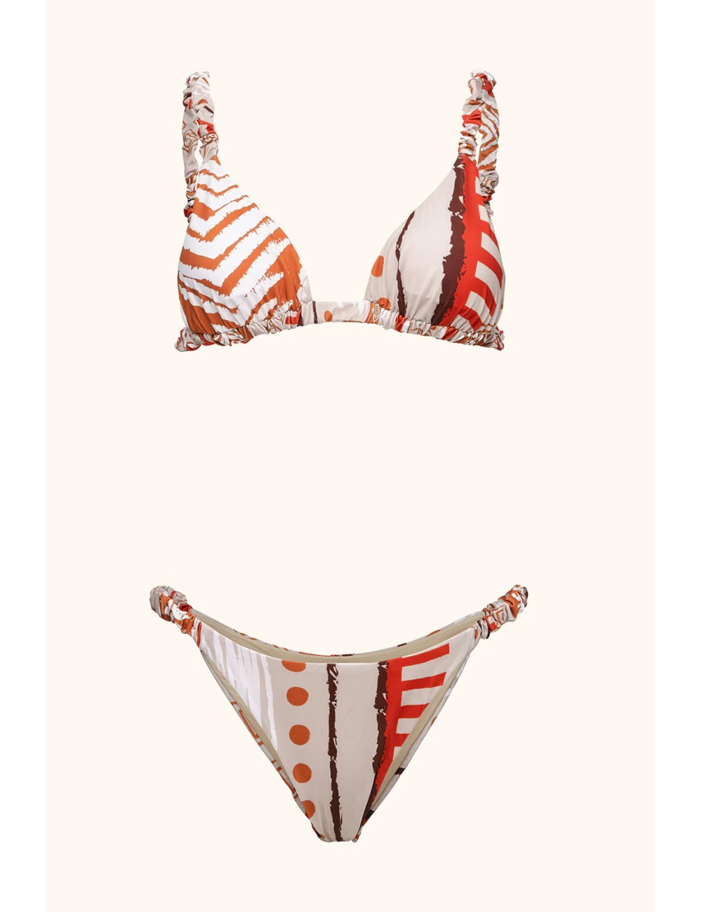Mefui - bikini triangolo con slip fisso fantasia mf26-sw0440x23