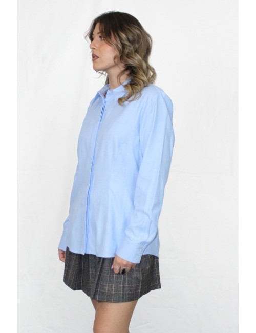 Lokita - camicia slim tessuto oxford 1263 lok15 azzurro