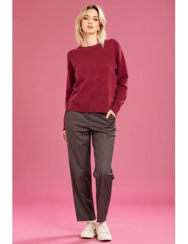 Fresh flower - maglia girocollo  ff612 borgogna