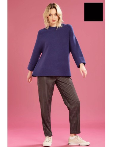 Fresh flower - girocollo maglia chiusa ff651 nero