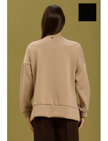 Take two - felpa con spacchetti laterali dt01304 nero