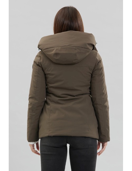 Take two - giubbino corto in softshell dt00806 verde militare