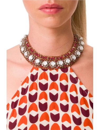 Anjuna - abito michela palme geo cognac