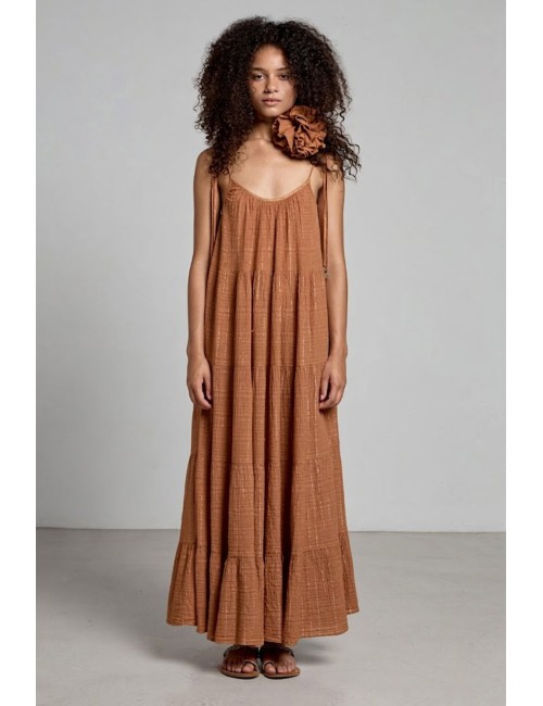 Christianzen - abito lungo mirabella desert brown