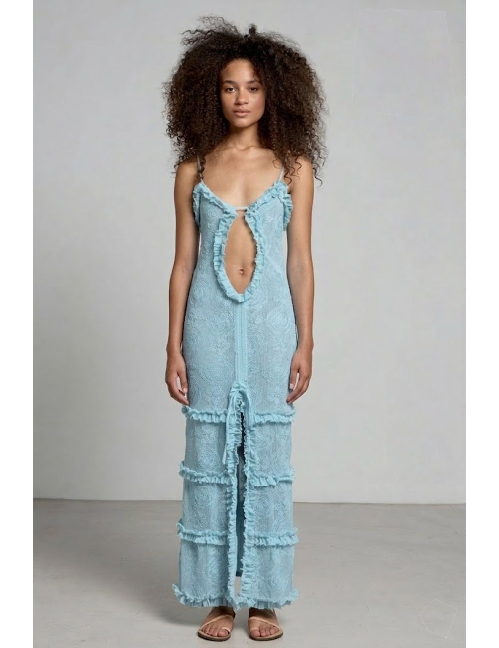 Christianzen - abito lungo brook ice blue