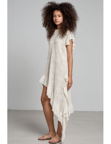 Christianzen - abito asimmetrico tara off white +++