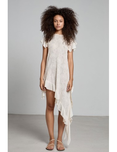 Christianzen - abito asimmetrico tara off white +++