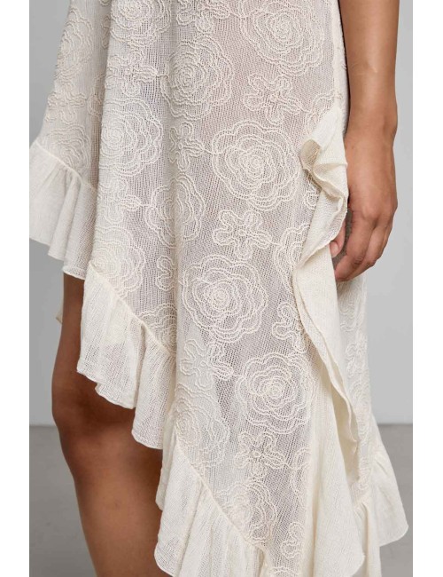 Christianzen - abito asimmetrico tara off white +++